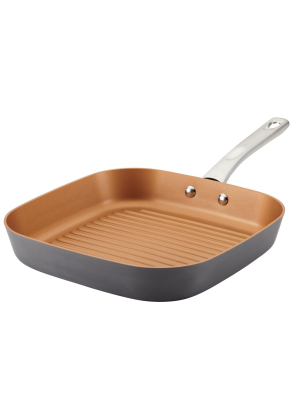 Ayesha Curry 11.25" Home Collection Hard Anodized Aluminum Deep Square Grill Pan