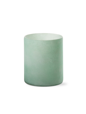 Tag Surf Frosted Tealight Holder Green Glass Candle Holder For Standard Size Tealight Votive Or Led Candle Home Décor