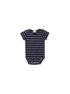 The Organic Onesie - Navy/cream