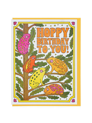 Hoppy Birthday To You Frog Card