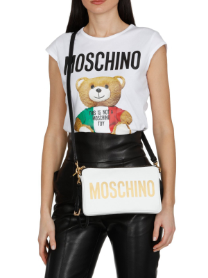 Moschino Logo Print Shoulder Bag