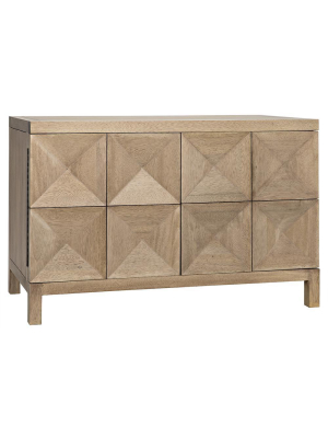 Noir Quadrant 2 Door Washed Walnut Sideboard