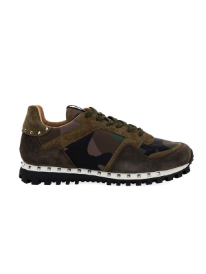 Valentino Garavani Rockstud Camouflage Sneakers