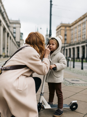 Herringbone Pompom Coat