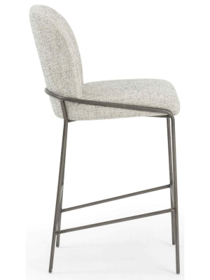 Astrud Bar Stool, Lyon Pewter