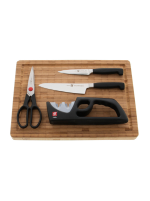 Zwilling J.a. Henckels Four Star 5-pc Knife & Cutting Board Set