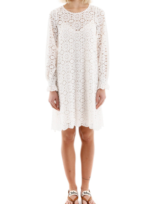 See By Chloé Floral Embroidered Shift Dress