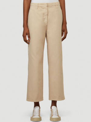 Prada Cropped Wide-leg Trousers