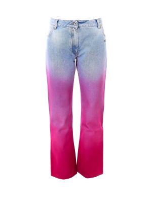 Off-white Cropped Flared Jeans