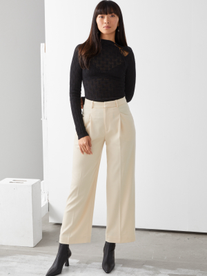 Duo Pleat High Rise Trousers