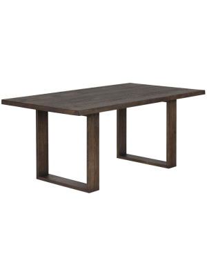 Thanus 72" Rectangular Dining Table, Brown Oak