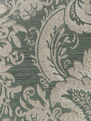 Lanette Damask Wallpaper In Metallic Green By Bd Wall