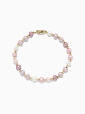 Effy 14k Yellow Gold Multicolor Cultured Pearl Bracelet