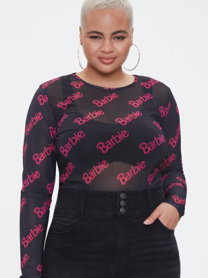 Plus Size Sheer Mesh Barbie™ Top