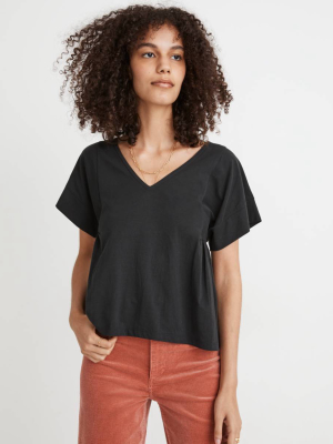 Supima® Cotton Flutter-sleeve Tee