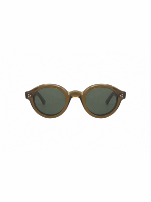 Lesca Corbs Round Frame Sunglasses