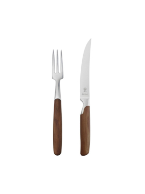 Sarah Wiener Walnut Steak Knife And Fork Set