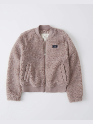 Sherpa Fleece Bomber Jacket