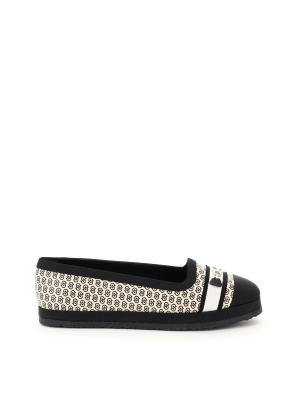 Salvatore Ferragamo Gancini Print Slip-on Flats