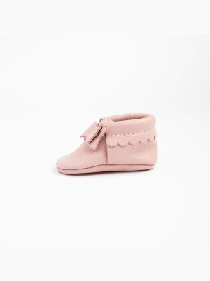 Newborn Blush Bow Mocc