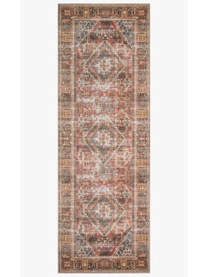 Brick/ Midnight Loren Rug