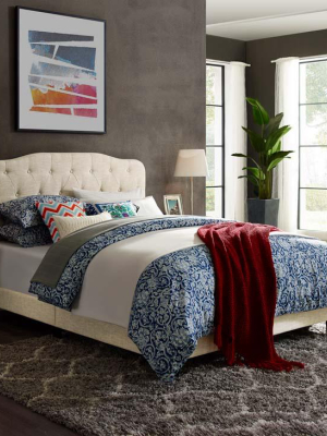 Alicia King Upholstered Fabric Bed