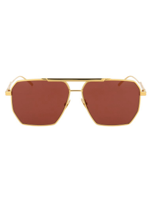 Bottega Veneta Eyewear Pilot Frame Sunglasses