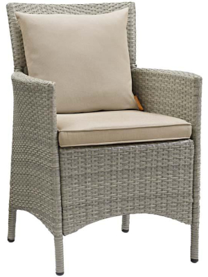 Iris Outdoor Patio Wicker Rattan Dining Armchair