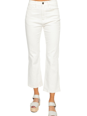 Buddylove Lively High-waisted  Mom Jean - White