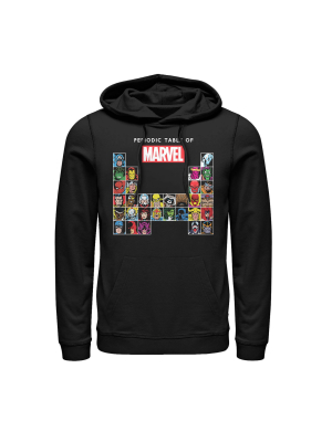 Men's Marvel Periodic Table Of Heroes Pull Over Hoodie