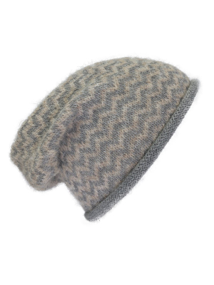 Harbor Chevron Knit Alpaca Beanie