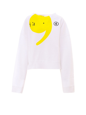 Maison Margiela Apostrophe Logo Print Crewneck Sweatshirt