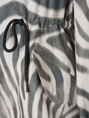 Moncler Achird Zebra Print Parka