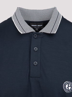 Giorgio Armani Logo Embroidered Polo Shirt