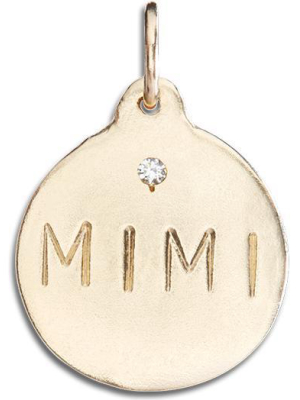 "mimi" Disk Charm With Diamond