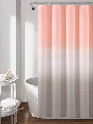 Ombre Design Shower Curtain Pale Blush - Lush Décor