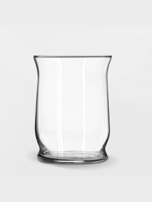 6" X 4.6" Decorative Hurricane Glass Vase Clear - Threshold™