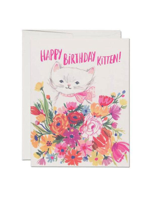 Happy Birthday Kitten Card