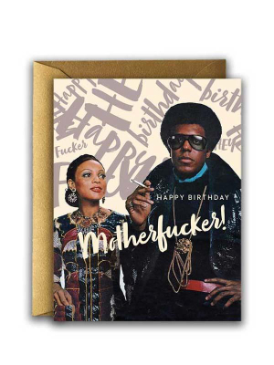 Afro Mofo Birthday Card