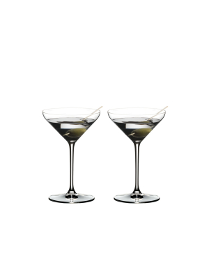 Riedel 4441/17 Extreme Dishwasher Safe Crystal Cocktail Martini Glass, 8.8 Ouce (2 Pack)