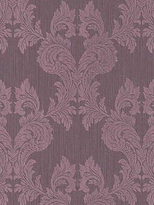Damask Floral Wallpaper In Purple Design By Bd Wall