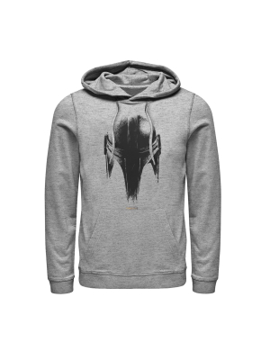 Men's Star Wars The Mandalorian Metallic Helmet Pull Over Hoodie