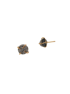 Prong Set Studs - Mist Druzy