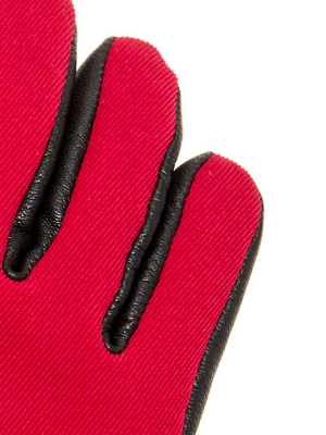 3 Moncler Grenoble Lambskin Paneled Ski Gloves