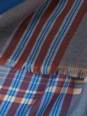 Etro Checked Print Scarf