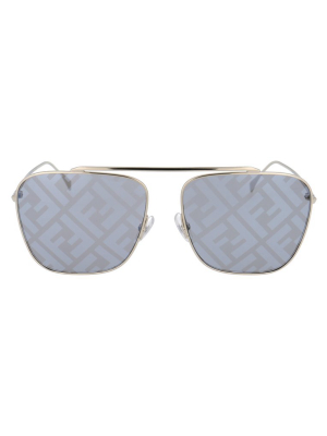 Fendi Eyewear Ff Motif Square Frame Sunglasses