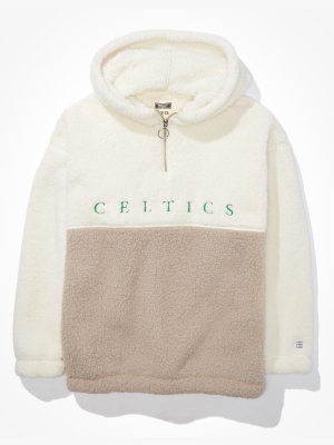 Tailgate Women's Boston Celtics Colorblock Sherpa Hoodie