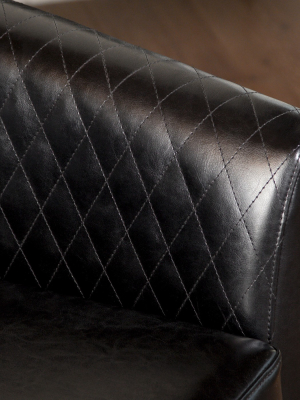 Mia Quilted Club Chair Black - Christopher Knight Home