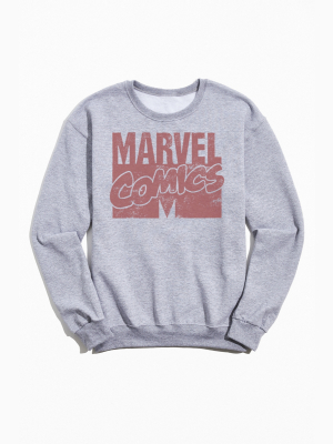 Marvel Comics Logo Crew Neck Sweatshirt