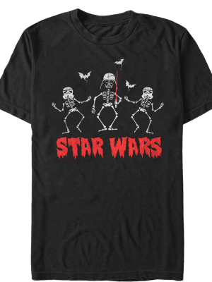 Men's Star Wars Halloween Vader Skeletons T-shirt